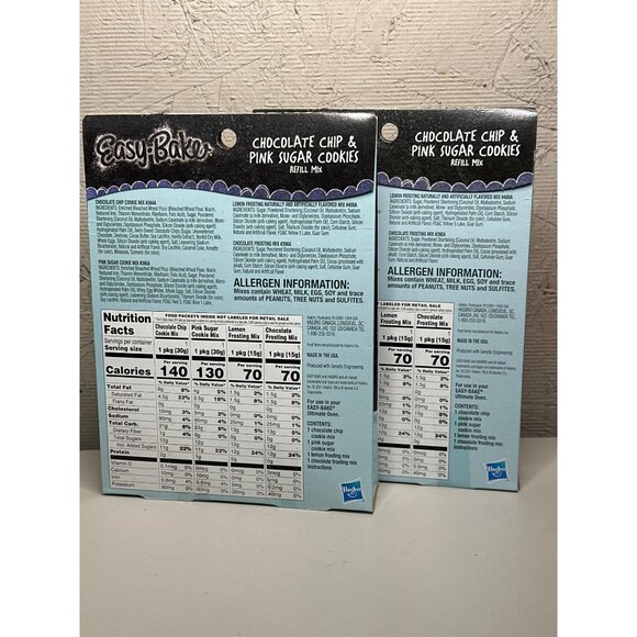Easy-Bake Chocolate Chip & Pink Sugar Cookies Refill Mix Set Of 2 Packs 3.2 Oz - Picture 2 of 3